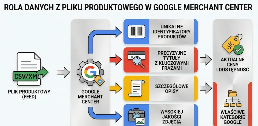 Rola danych z pliku Merchant Center.