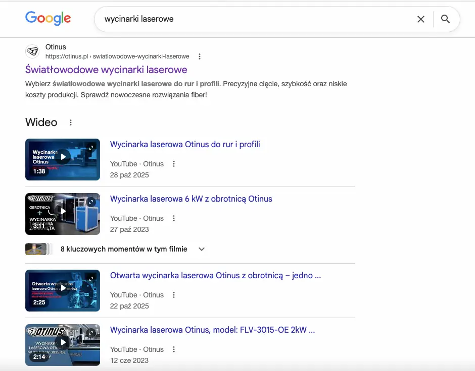 Optymalizacja strony pod organiczne wyniki Google - przykład wykorzystania SEO